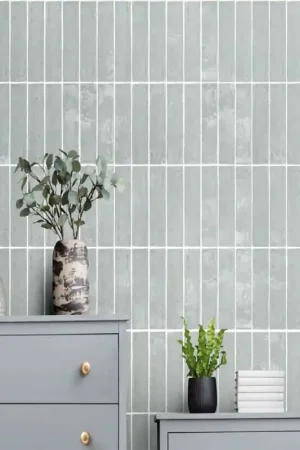 Remise Carrelage effet zellige 6x20 cm LAUREL CLAY BLUE
